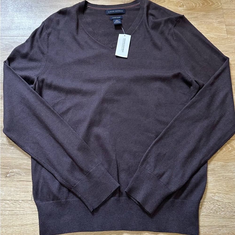 Banana Republic Men's Small Luxury Blend Silk Cashmere Cotton Pullover Sweater